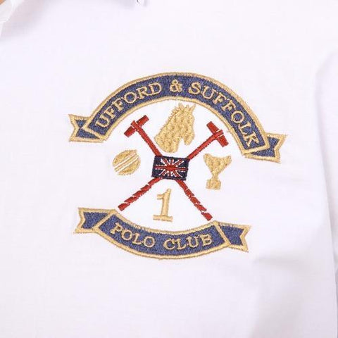 White XL Ufford & Suffolk Polo Club Mens Shirt Long Sleeves US010 WHITE