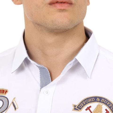 White XXL Ufford & Suffolk Polo Club Mens Shirt Long Sleeves US010 WHITE