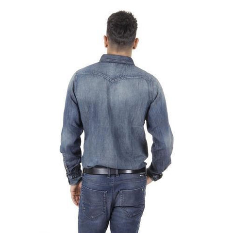 Denim S Diesel Mens Shirt Long Sleeves 00SD24 0666D 01 NEW-SONORA