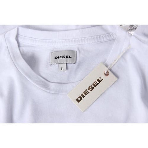 White XXL Diesel Mens T-Shirt Short Sleeves Round Neck 00SC4C R091B 100 T-HITA