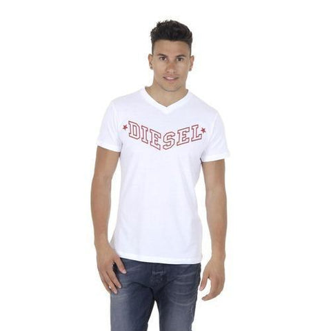White XXXL Diesel Mens T-Shirt Short Sleeves V-Neck 00SDG0 R091B 100 T-KRITIL