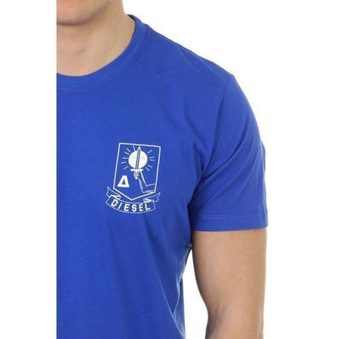 Blue XL Diesel Mens T-Shirt Short Sleeves Round Neck 00SHC0 0JAHZ 8CR T-OKE