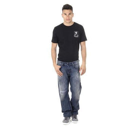 Black L Diesel Mens T-Shirt Short Sleeves Round Neck 00SHC0 0JAHZ 900 T-OKE