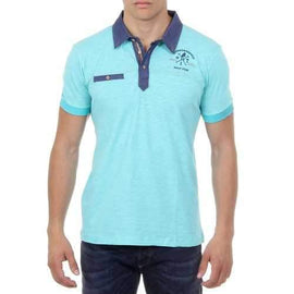 Light Blue XL Ufford & Suffolk Polo Club Mens Polo Short Sleeves US007B MINT