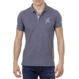 Grey M Ufford & Suffolk Polo Club Mens Polo Short Sleeves US026 ANTHRACITE