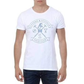 White XXL Ufford & Suffolk Polo Club Mens T-Shirt Short Sleeves Round Neck US027 WHITE