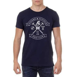 Blue M Ufford & Suffolk Polo Club Mens T-Shirt Short Sleeves Round Neck US027 NAVY BLUE
