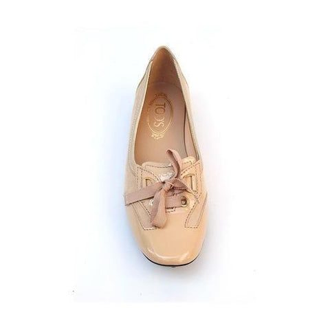 Beige 36.5 EUR - 6.5 US Tods ballerina lace up XXW0EW045013J4071B