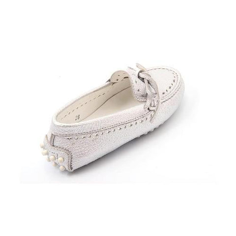 Silver 29 EUR - 11 US Tods girl mocassin UXC00G0B870WISB200
