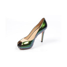 Green 39 EUR - 9 US Alexander McQueen decollete open toe 216794 WA0O2 3071