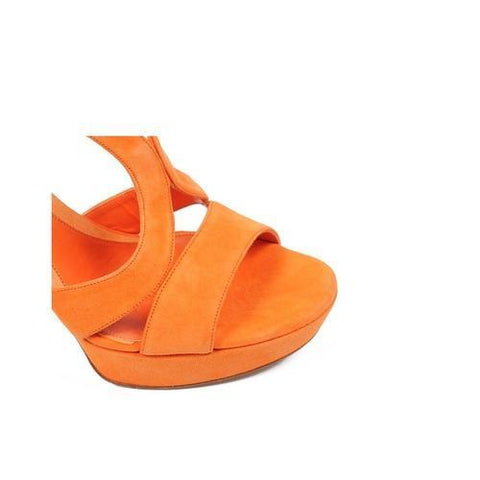Orange 40 EUR - 10 US Alexander McQueen ladies sandals 314764 WA020 7535