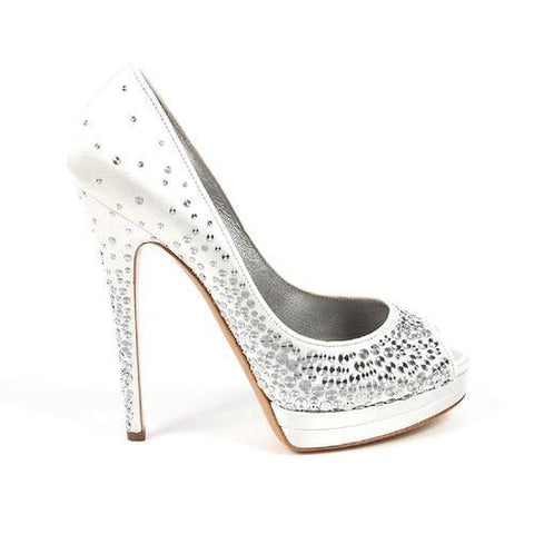 White 38.5 EUR - 8.5 US Casadei decollete 5064CZ