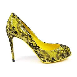 Yellow 36 EUR - 6 US Dolce & Gabbana decollete open toe Bette C18992 AF255 8S830