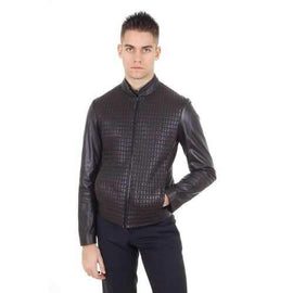 Brown 46 IT - 36 US Armani Collezioni mens leather jacket SCR03P SCP01 650