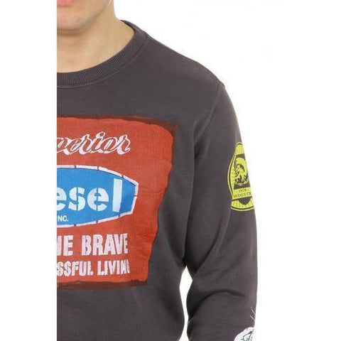 Brown M Diesel mens sweater S-GALEV 00SGF2 0TAHP 93R