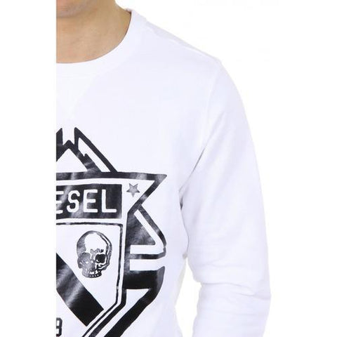 White L Diesel mens sweater S-CHOOL 00SHXQ 0IAGX 100