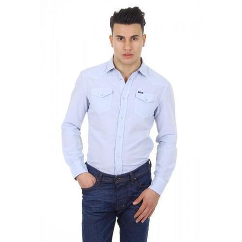 Light Blue XXL Diesel mens shirt long sleeve S-SULFA 00SGDV 0LAEB 88P