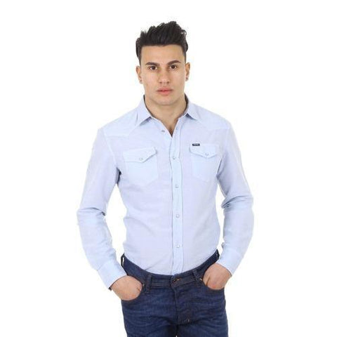 Light Blue XXL Diesel mens shirt long sleeve S-SULFA 00SGDV 0LAEB 88P