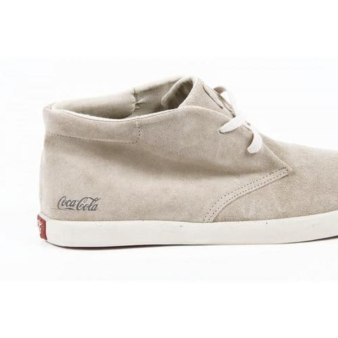 Beige 45 EUR - 12 US Coca Cola mens ankle boot CCA0526 KRUNNER MIX CREAM
