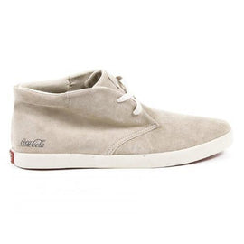 Beige 45 EUR - 12 US Coca Cola mens ankle boot CCA0526 KRUNNER MIX CREAM