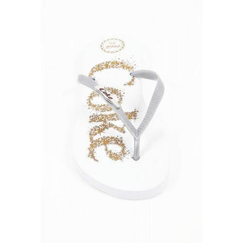 White 35/36 EUR Coca Cola ladies flip flop CCA0483 COKE X BRIGHT SILVER