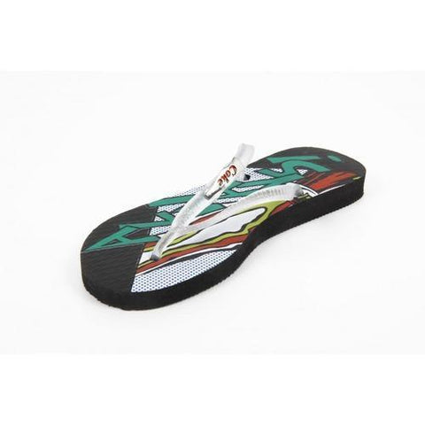 Multicolor 35/36 EUR Coca Cola ladies flip flop CCA0591 POP ART GARRAFA GIRLS  BLACK