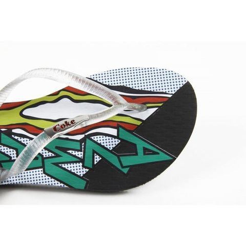 Multicolor 35/36 EUR Coca Cola ladies flip flop CCA0591 POP ART GARRAFA GIRLS  BLACK