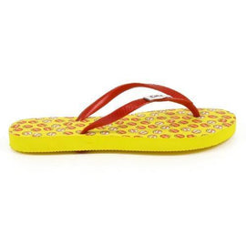 Yellow 37/38 EUR Coca Cola ladies flip flop CCA0595 TAMPINHAS GIRL YELLOW