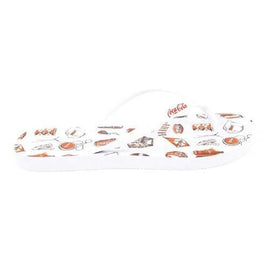 White 39/40 EUR Coca Cola ladies flip flop CCA0636 ACE WHITE