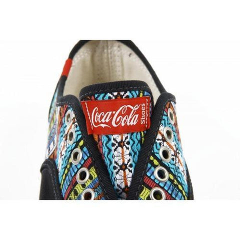 Multicolor 37 EUR - 7 US Coca Cola ladies sneakers CCA0713 KICK ETNIC BLACK