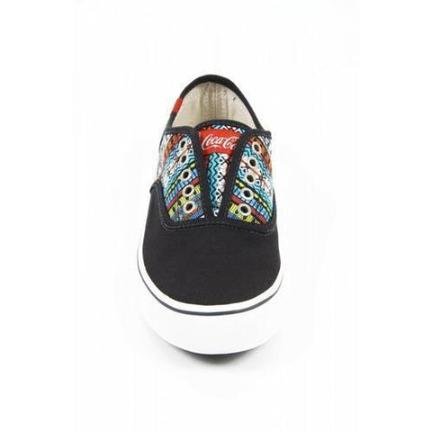 Multicolor 37 EUR - 7 US Coca Cola ladies sneakers CCA0713 KICK ETNIC BLACK