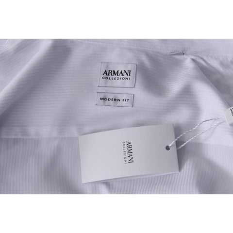 White 43 IT - 17 US Armani Collezioni mens shirt TCCM5L TCBC8 010