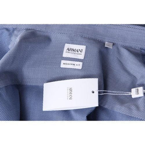 Light Blue 43 IT - 17 US Armani Collezioni mens shirt TCCM5L TCC27 041