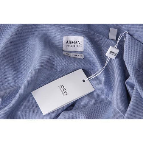 Light Blue 43 IT - 17 US Armani Collezioni mens shirt TCCM5L TCC78 041