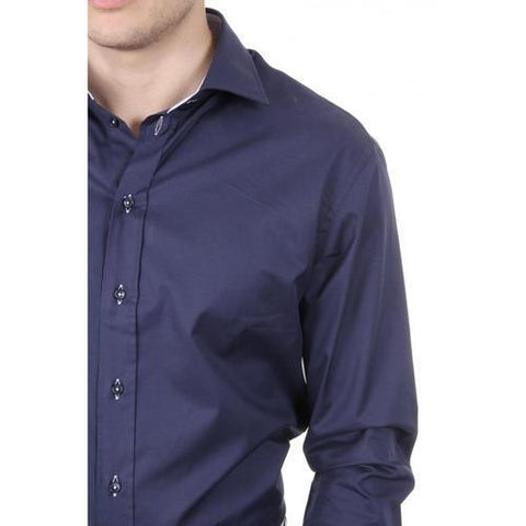Dark Blue 43 IT - 17 US Armani Collezioni mens shirt TCCM8T TCC90 920