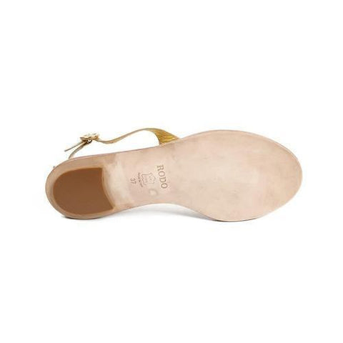Gold 36 EUR - 6 US Rodo ladies flat sandal S7628 559 597