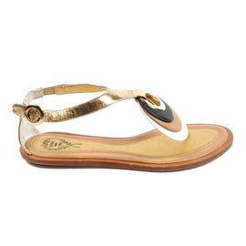 Gold 36 EUR - 6 US Rodo ladies flat sandal S7628 559 597