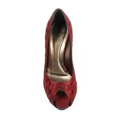Red 37 EUR - 7 US Rodo ladies pump open toe S7837 604 740