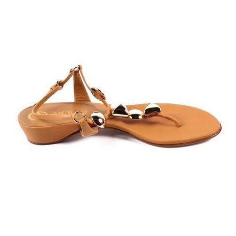 Brown 36 EUR - 6 US Rodo ladies flat sandal S8737 087 221