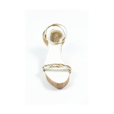 White 38 EUR - 8 US Sebastian Milano ladies sandal S2272 VACCH BIANCA