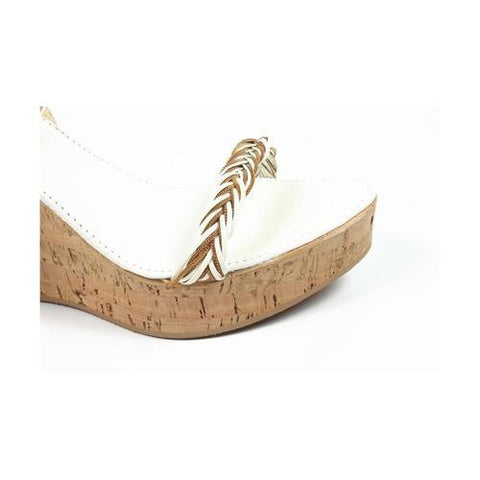 White 38 EUR - 8 US Sebastian Milano ladies sandal S2272 VACCH BIANCA