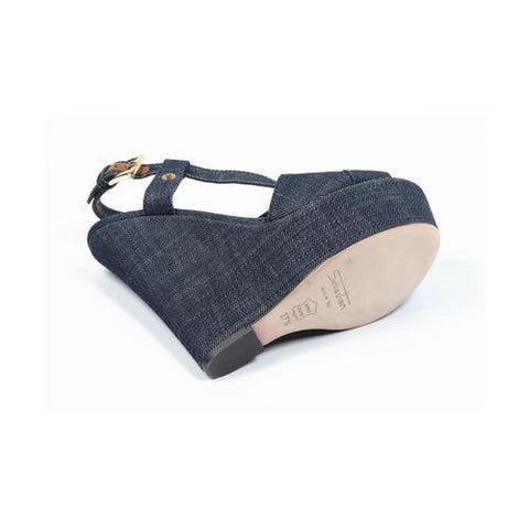 Denim 37.5 EUR - 7.5 US Sebastian Milano ladies espadrille wedge sandal S5309 JEANS VALIVO