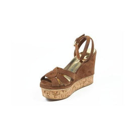 Brown 36.5 EUR - 6.5 US Sebastian Milano ladies espadrille wedge sandal S3178CRC CROSTA CUOIO
