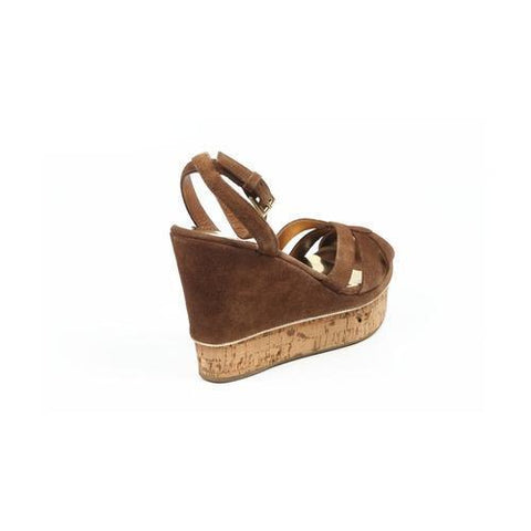 Brown 36.5 EUR - 6.5 US Sebastian Milano ladies espadrille wedge sandal S3178CRC CROSTA CUOIO