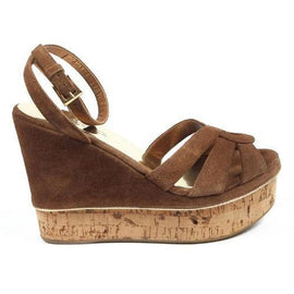 Brown 40 EUR - 10 US Sebastian Milano ladies espadrille wedge sandal S3178CRC CROSTA CUOIO