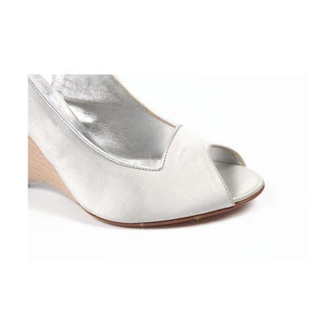 Silver 37.5 EUR - 7.5 US Sebastian Milano ladies espadrille wedge sandal S2561X VAR X RASO SETA ARGENTO