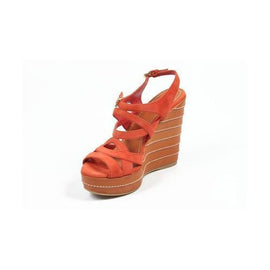 Coral 36 EUR - 6 US Sebastian Milano ladies espadrille wedge sandal 4200 CAMOSCIO CORALLO
