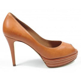 Camel 40 EUR - 10 US Sebastian Milano ladies pump open toe S4370 VAC CAMMELLO