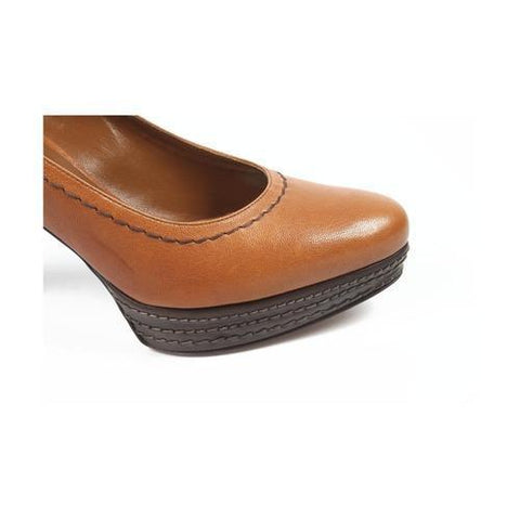 Camel 41 EUR - 11 US Sebastian Milano ladies pump S5182 CAPRA ASPEN CUOIO