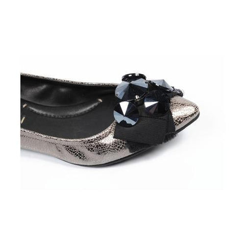 Silver 38.5 EUR - 8.5 US Max Azria ladies ballerina MA-EMERYTI COAL